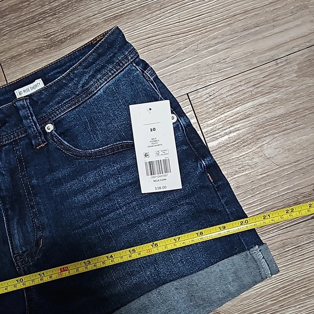 true craft Denim Mid-Rise Shorty Stretch Blue Jean Shorts 3" Inseam Women's 10 - Picture 14 of 16